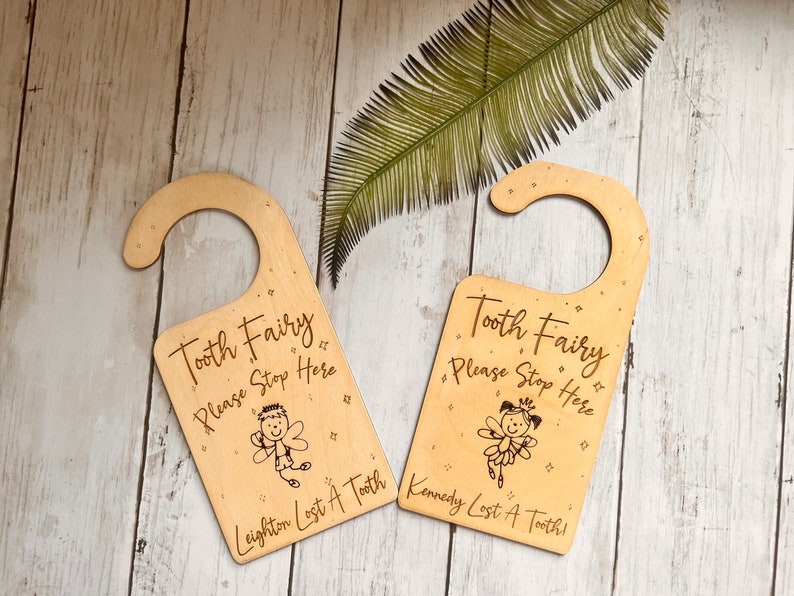 Kids tooth Fairy, Boy Tooth Fairy, Girl Tooth Fairy, Lost Tooth, Tooth Fairy Keepsake, Tooth Fairy Door Hanger bild 7