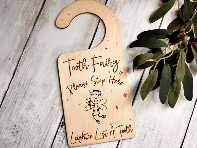Kids tooth Fairy, Boy Tooth Fairy, Girl Tooth Fairy, Lost Tooth, Tooth Fairy Keepsake, Tooth Fairy Door Hanger Boy Fairy