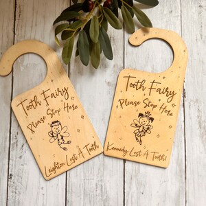 Kids tooth Fairy, Boy Tooth Fairy, Girl Tooth Fairy, Lost Tooth, Tooth Fairy Keepsake, Tooth Fairy Door Hanger bild 6