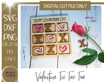 File laser di San Valentino, SVG del gioco del tris, tabellone del gioco del tris