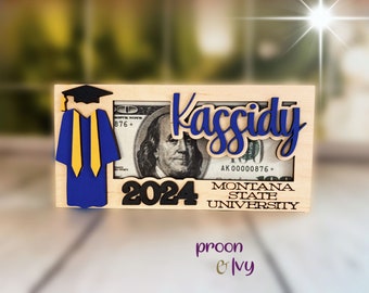 Personalized Graduation Money Gift Holder, Graduation Cash Holder, Class of 2025 Gift Holder, Custom Gift For Graduation, Gift For Class