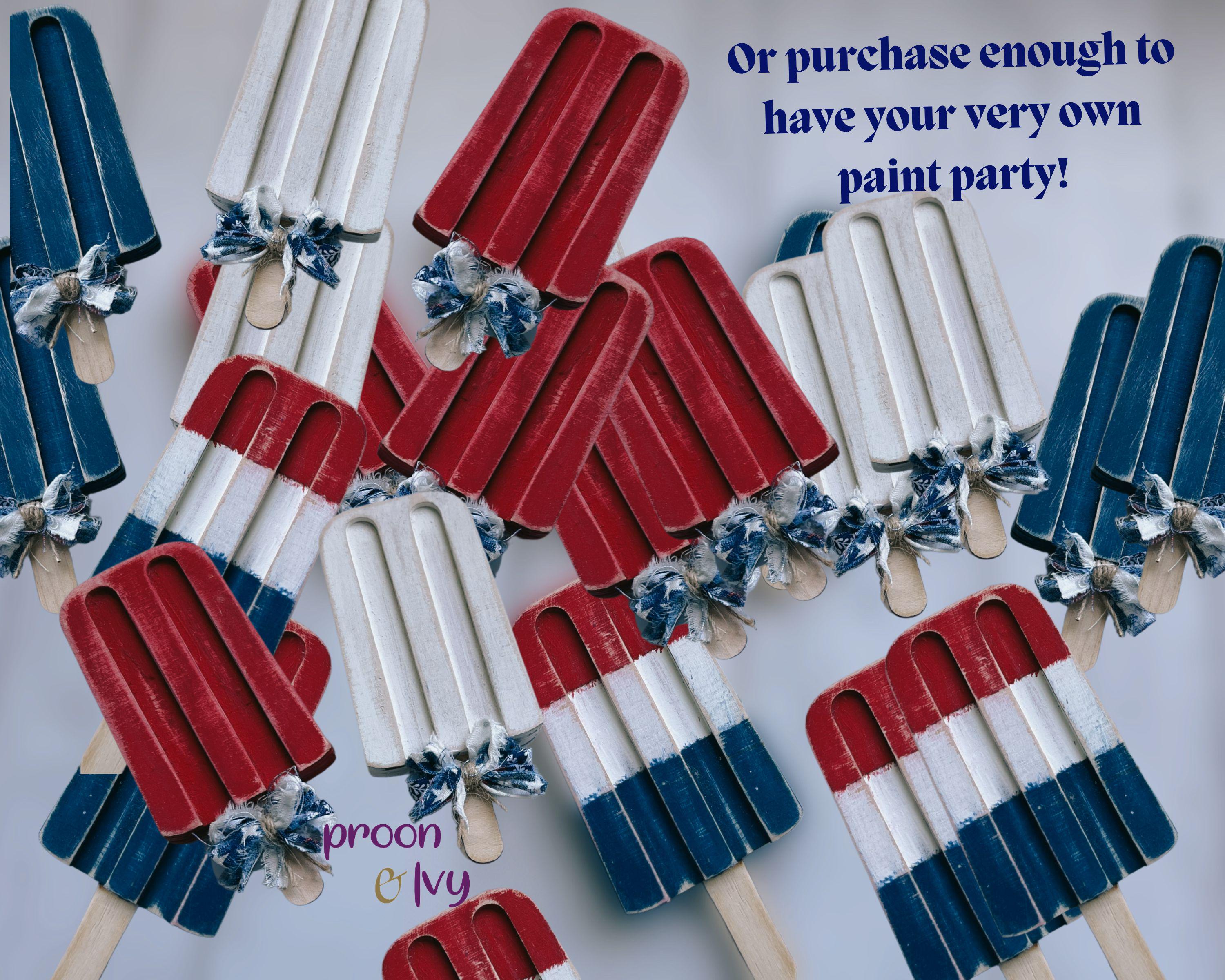 July 4th Paint Kit, Patriotic Summer Decor, Fourth of July, Wooden ...