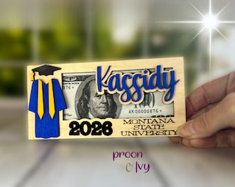 Graduation Money Holder Personalized, Graduation Gift, Class of 2025, High School Graduation, Gift for Graduates, High School Senior