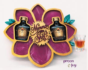 Mothers Day Liquor Bottle Gift, Mom Shot Holder Gift