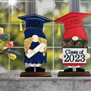 Painted Gnomes, Graduation 2025 Centerpiece, Grad 2025 Photo Prop, Graduation Gnome