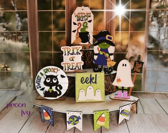 Halloween Tiered Tray Decor, Fall Tiered Tray Sign, Trick or Treat Sign