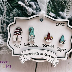 Gnome Family, Custom Gnome, Personalized Family Ornaments, Family With ...