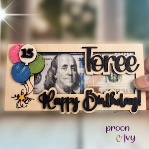 Birthday Money Holder, Personalized Birthday Gift Ideas, Birthday Cash Gift