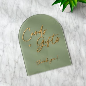 cards & gifts arch table sign - milkshake | gift and cards sign | modern script acrylic wedding sign | favors signs | wedding tabletop signs