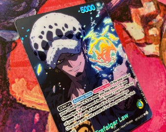 OP10 Law - One Piece TCG Custom Alt Art Leader *foil* & *emboss