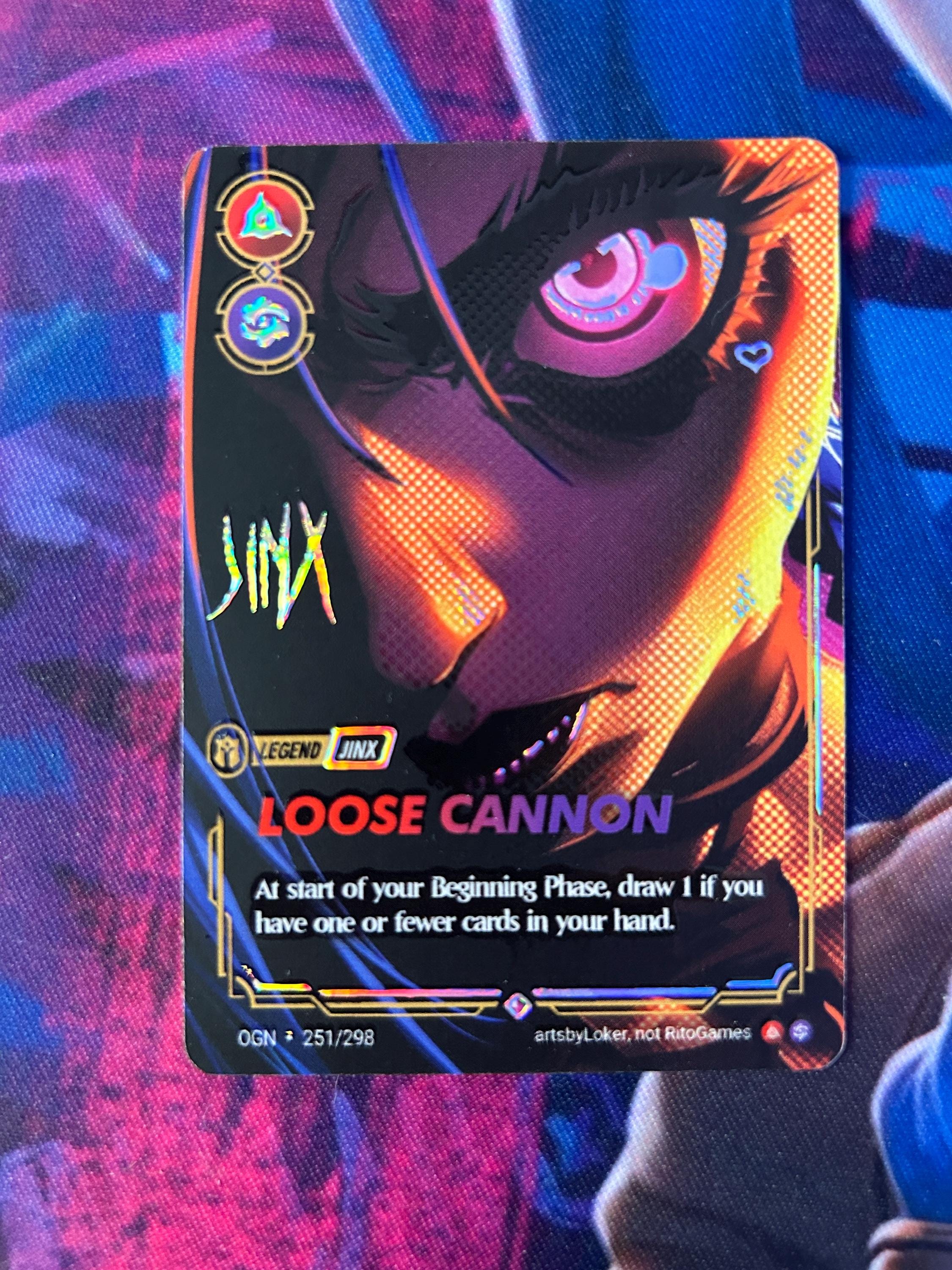 Jinx - Riftbound TCG Custom Alt Art Legend Card *foil* & *emboss* - Etsy