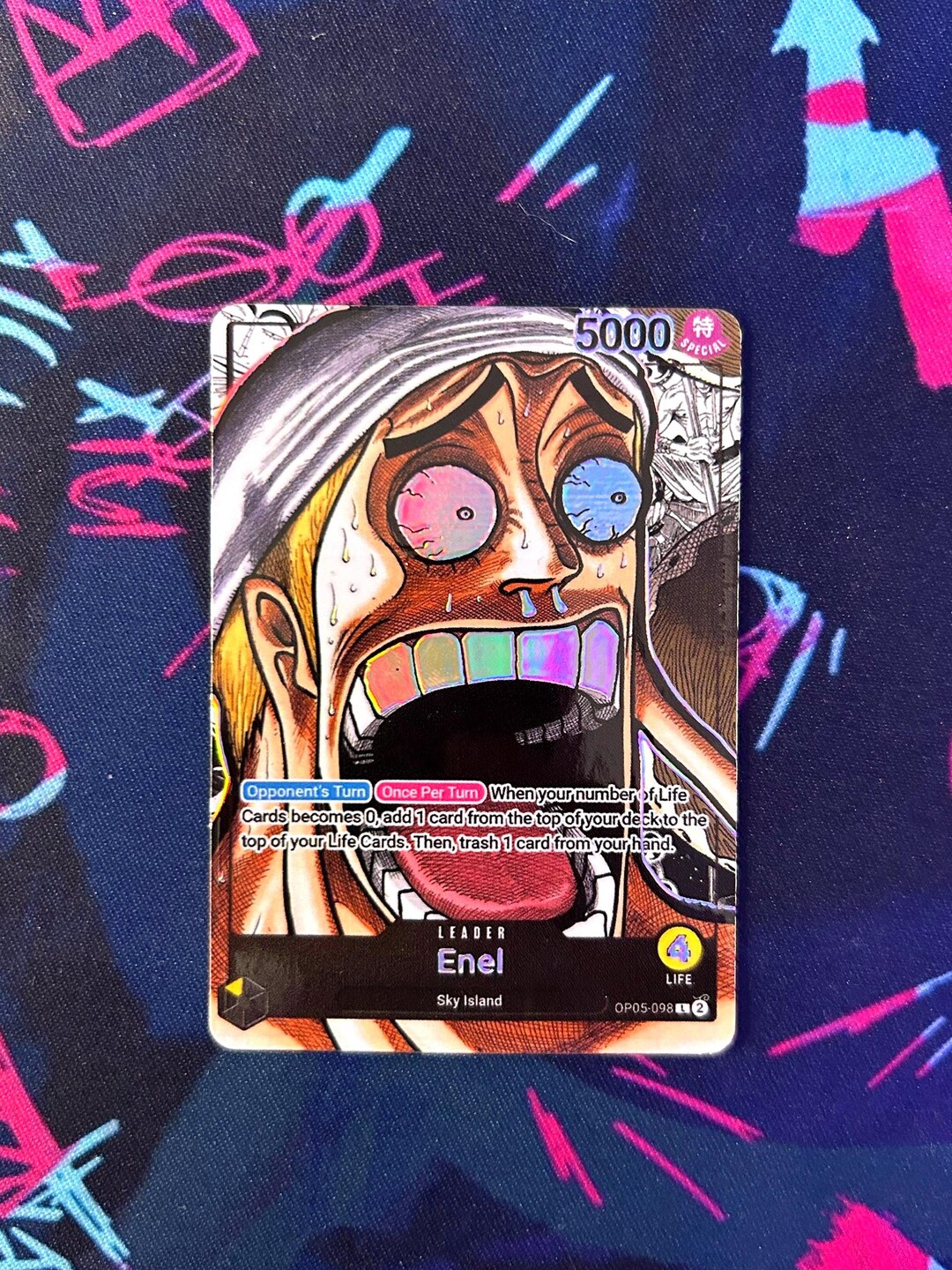 Enel - One Piece TCG Custom Alt Art Leader *foil* & *emboss* - Etsy
