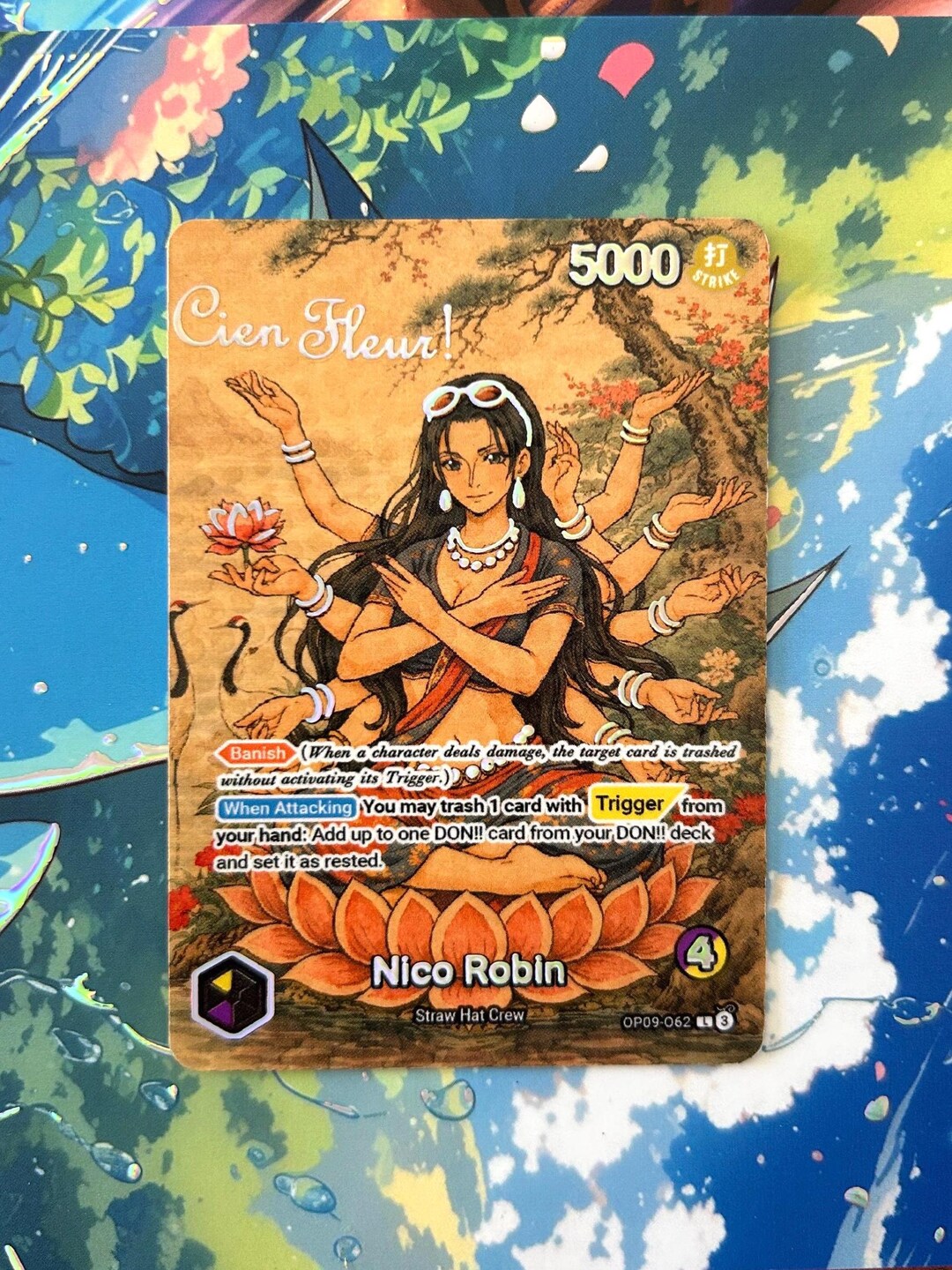 Nico Robin goddess One Piece TCG Custom Alt Art Leader foil nico-robin-goddess-one-piece-tcg-custom-alt-art-leader-foil