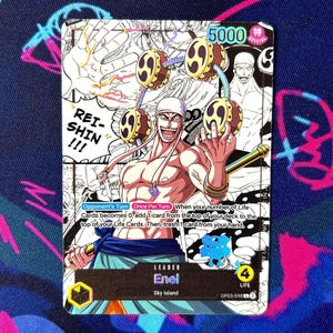 Enel (Manga) - One Piece TCG Custom Alt Art Leader *Foil* & *Emboss*