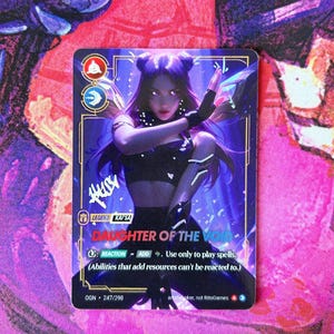 Kai'sa - Carta de leyenda con arte alternativo personalizado de Riftbound TCG *Foil* y *Relieve*