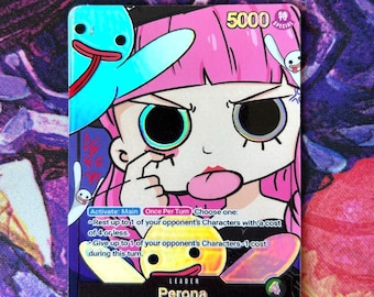 Perona - One Piece TCG Custom Alt Art Leader *Foil* &  *Emboss*