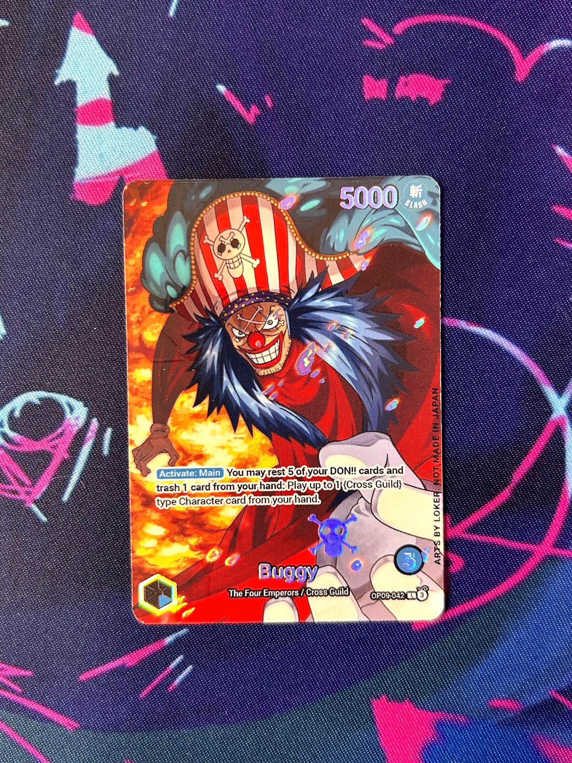 Buggy - One Piece TCG Custom Alt Art Leader *foil* & *emboss* - Etsy