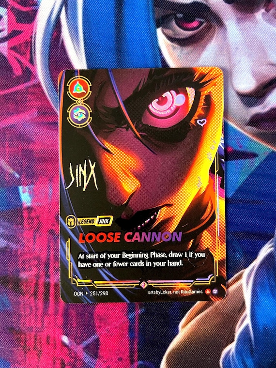 Jinx - Riftbound TCG Custom Alt Art Legend Card *foil* & *emboss