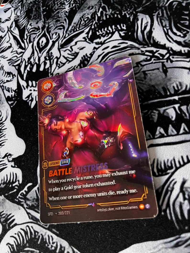 Sivir - Riftbound TCG Custom Alt Art Legend Card *foil* & *emboss* - Etsy