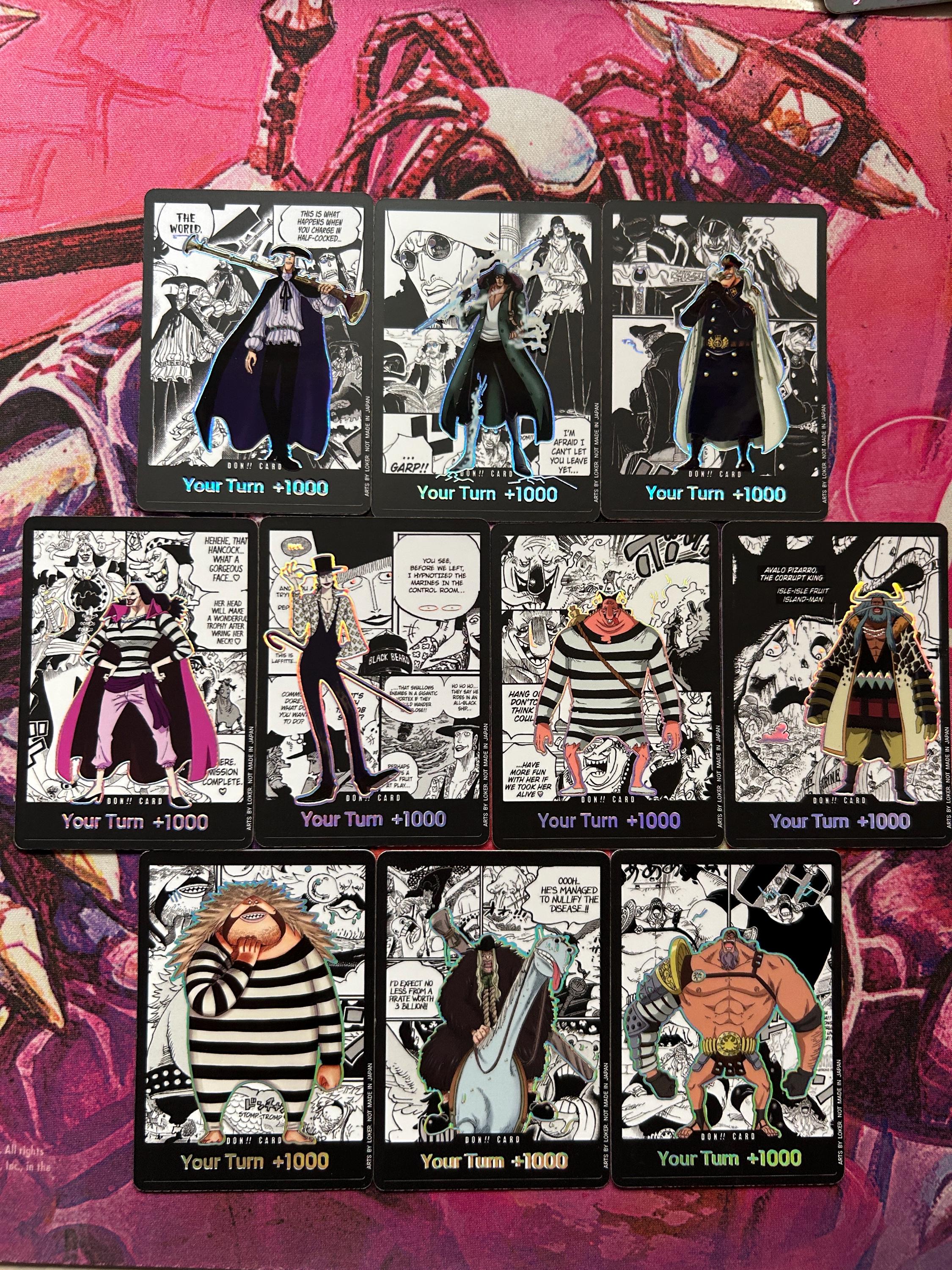 10x DON!! ~ Blackbeard Pirates - One Piece TCG Custom DON!! Cards