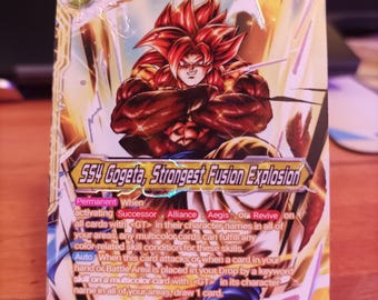 Gogeta - Dragonball TCG Custom Alt Art Leader *foil* & *emboss* - Etsy