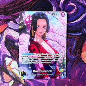OP14 Boa Hancock (Sakura) - One Piece TCG Custom Alt Art Leader *Foil* e *Emboss*