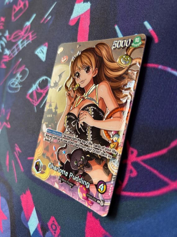 Charlotte Pudding - One Piece TCG Custom Alt Art Leader *foil* & *emboss* -  Etsy