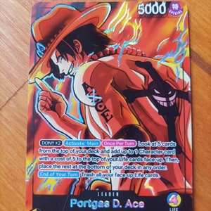 Portgas D. Ace - TKG Custom Alt Art Anführer *Folie* & *Prägung*