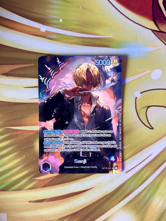 Sanji - One Piece TCG Custom Alt Art Leader *foil* & *emboss* - Etsy