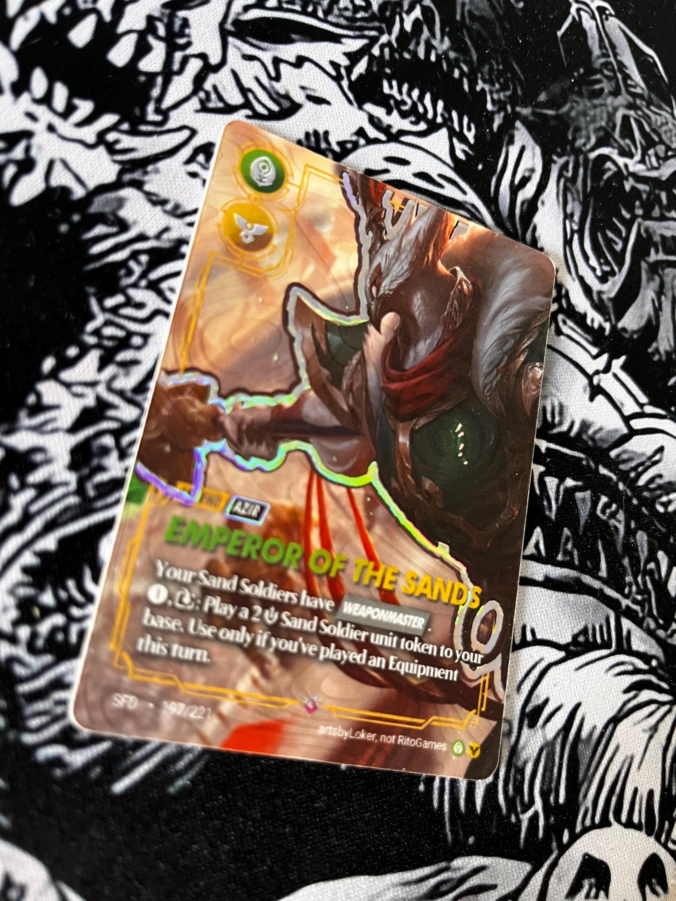 Azir - Riftbound TCG Custom Alt Art Legend Card *foil* & *emboss* - Etsy
