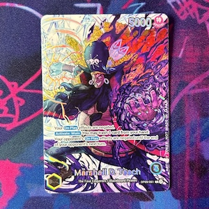 Blackbeard 2 - One Piece TKG Custom Alt Art Anführer *Folie* & *Prägung*