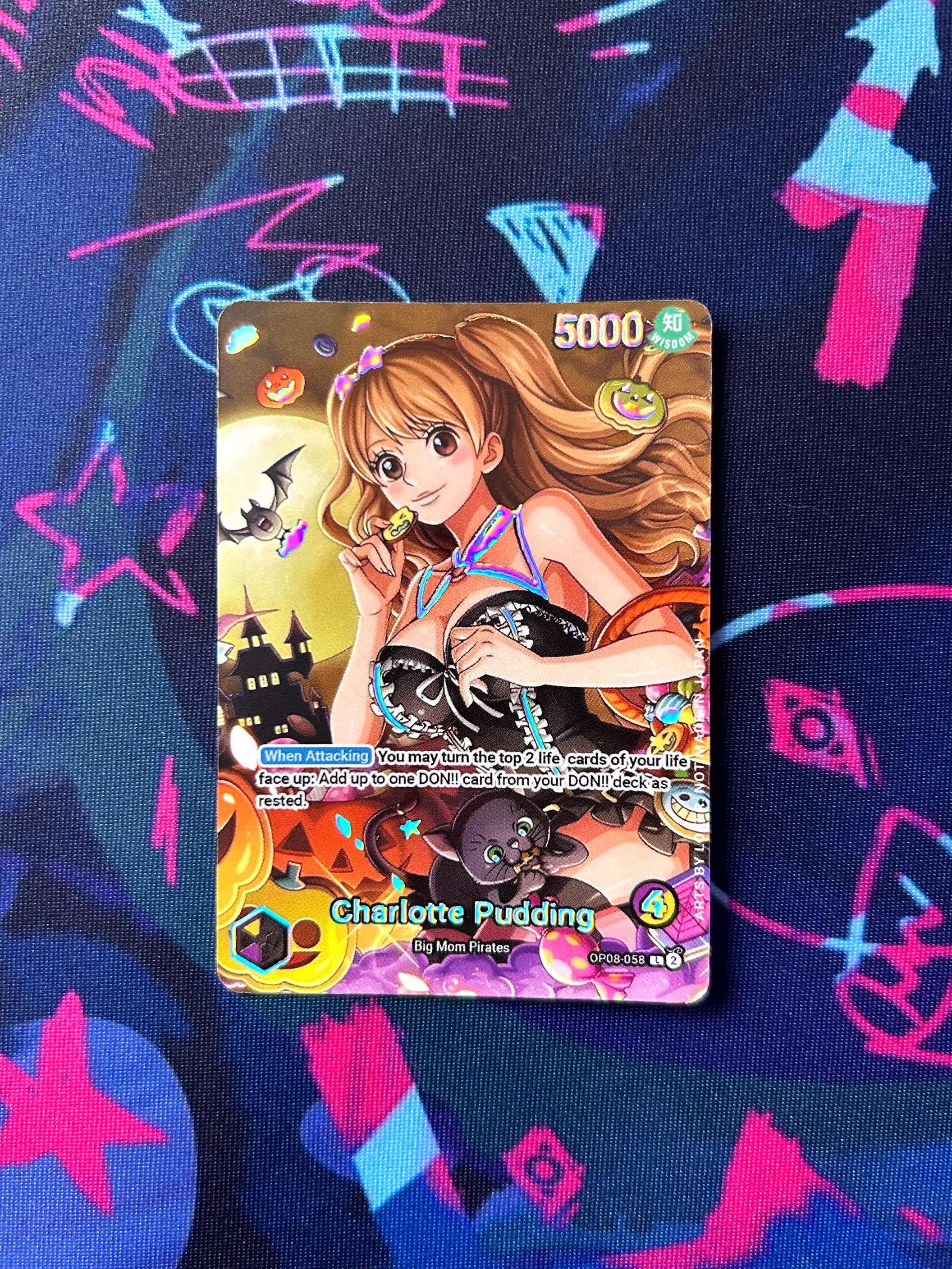 Charlotte Pudding - One Piece TCG Custom Alt Art Leader *foil* & *emboss* -  Etsy