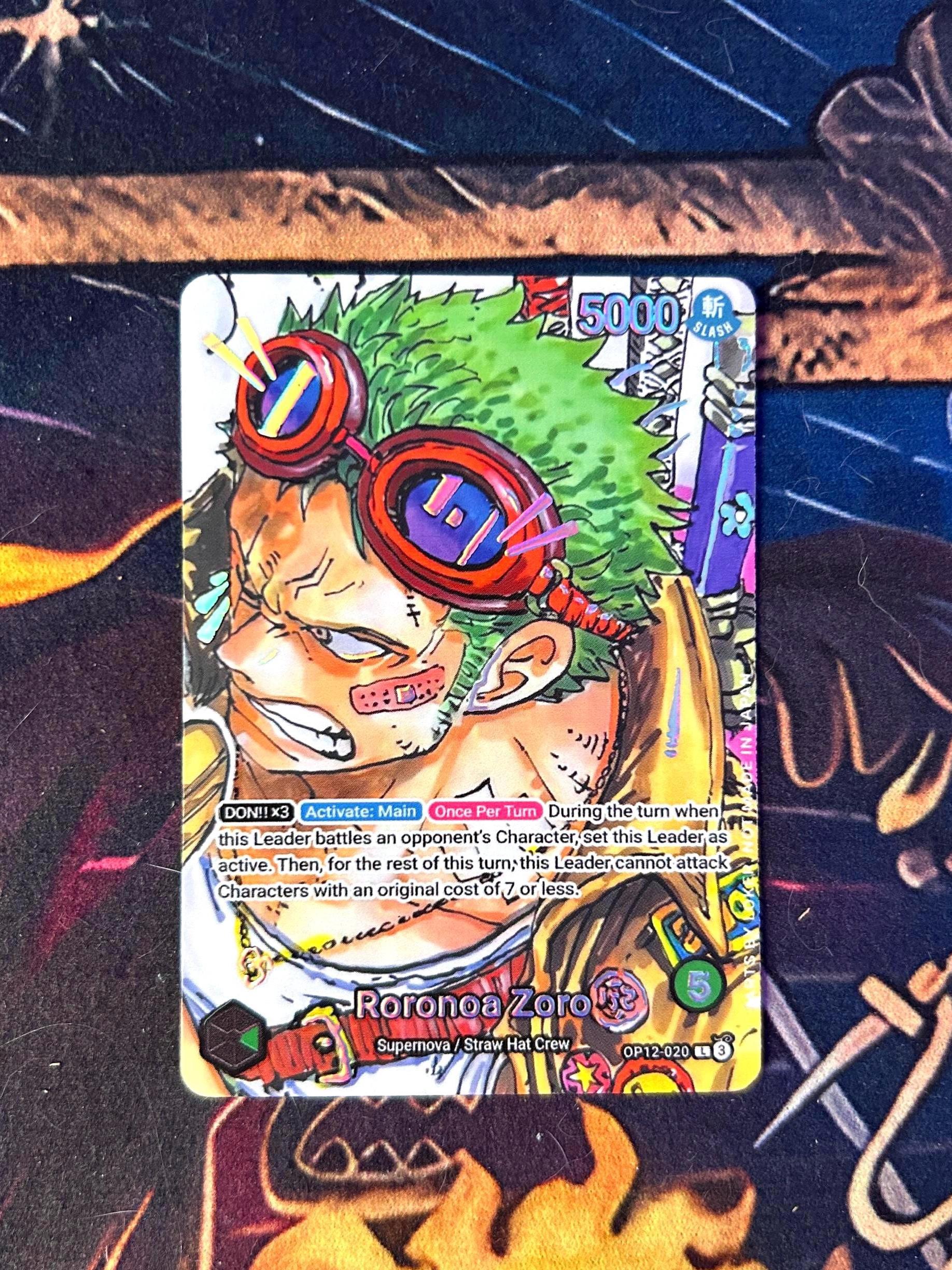 Roronoa Zoro OP12 (manga) - One Piece TCG Custom Alt Art Leader
