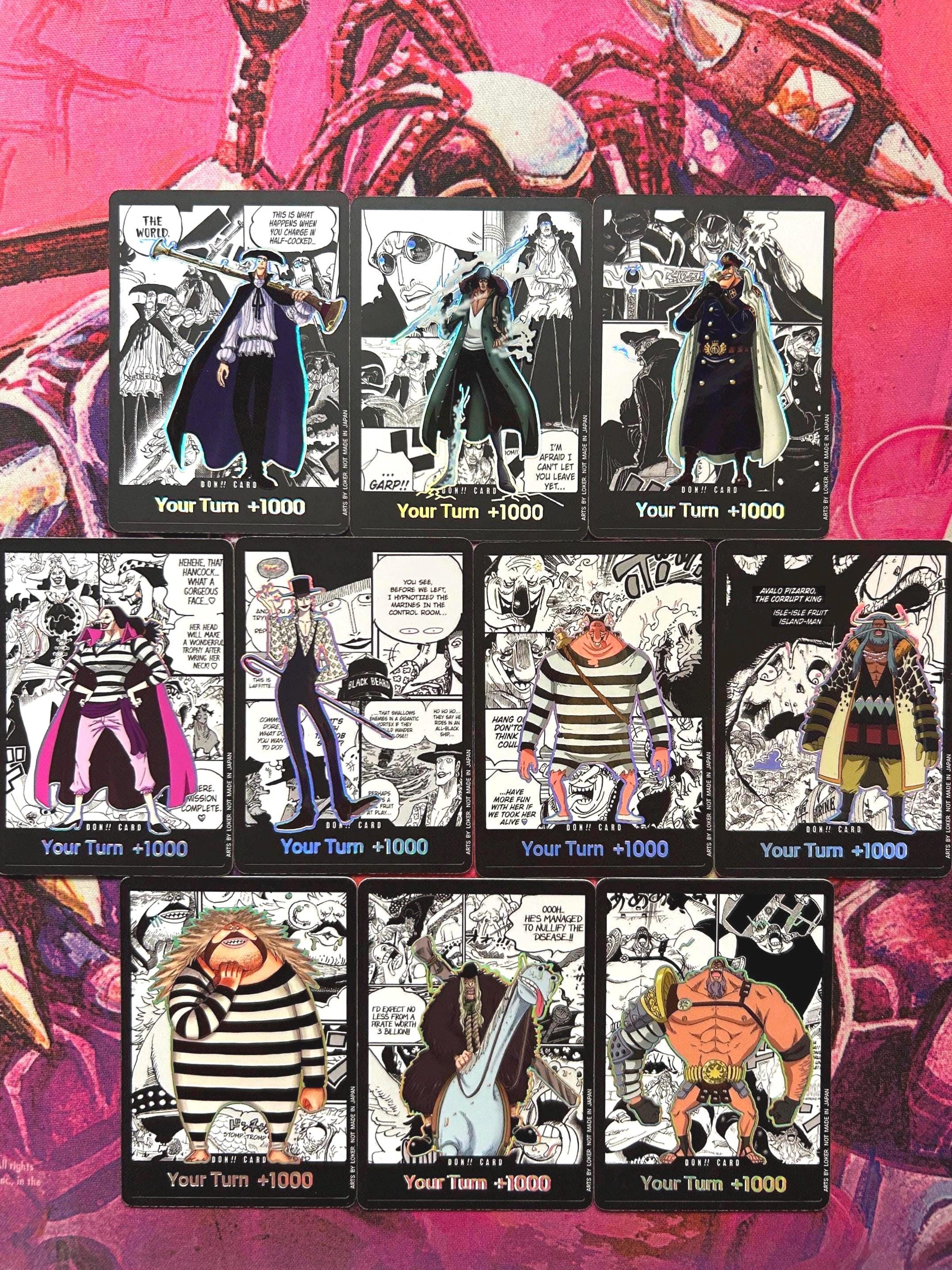 10x DON!! ~ Blackbeard Pirates - One Piece TCG Custom DON!! Cards