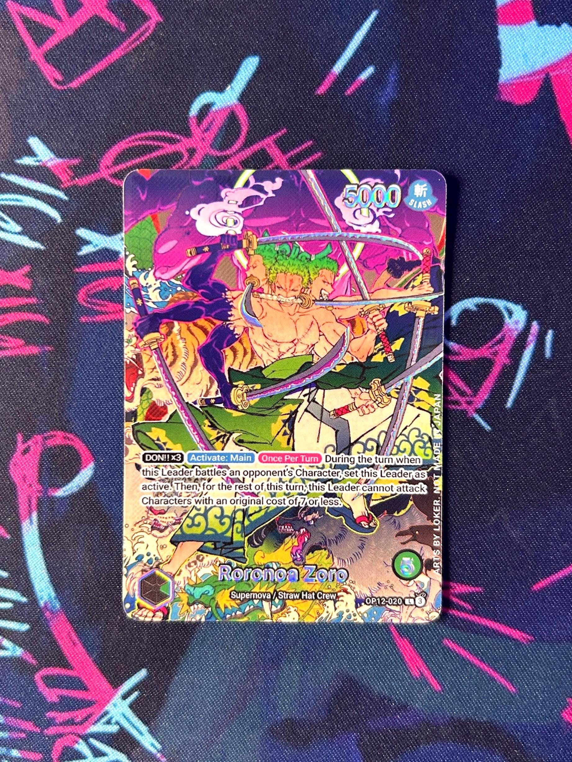 Roronoa Zoro OP12 - One Piece TCG Custom Alt Art Leader *foil