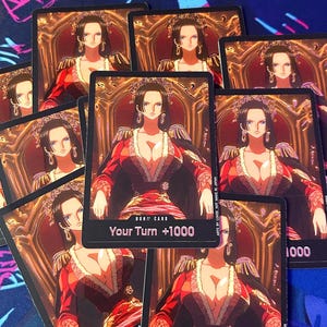 10 cartas DON!! de oro rosa ~ Boa Hancock - Cartas personalizadas DON!! de One Piece TCG *Metalizadas* y *Relieve*