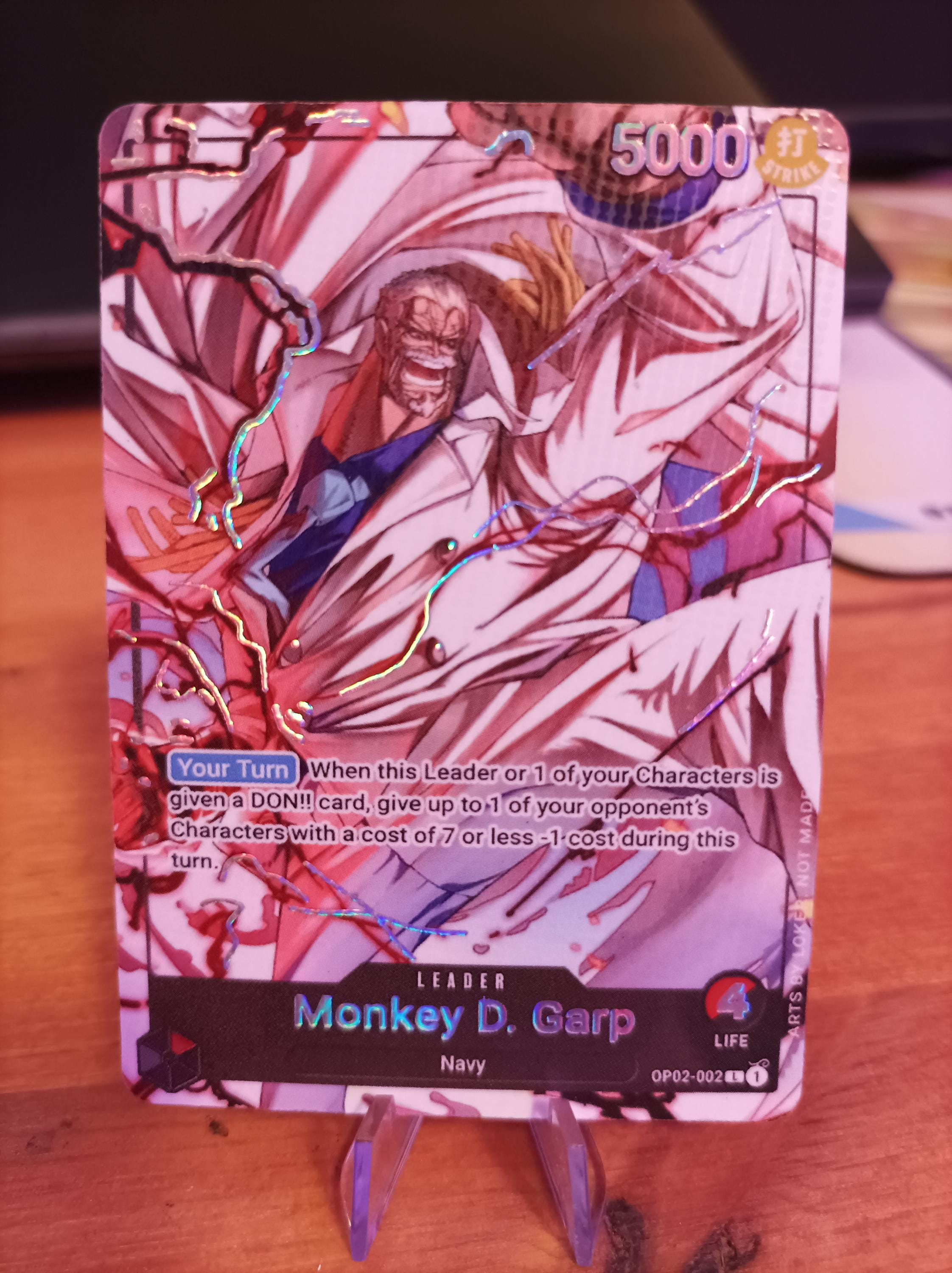 one piece card game garp OP13-016 Monkey.D.Garp : Rare Alternative Art English One Piece TCG Card : OP13: Carrying on His Will
