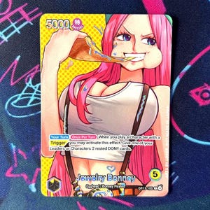 Jewelry Bonney OP13 - One Piece TCG Custom Alt Art Leader *Foil* &  *Emboss*