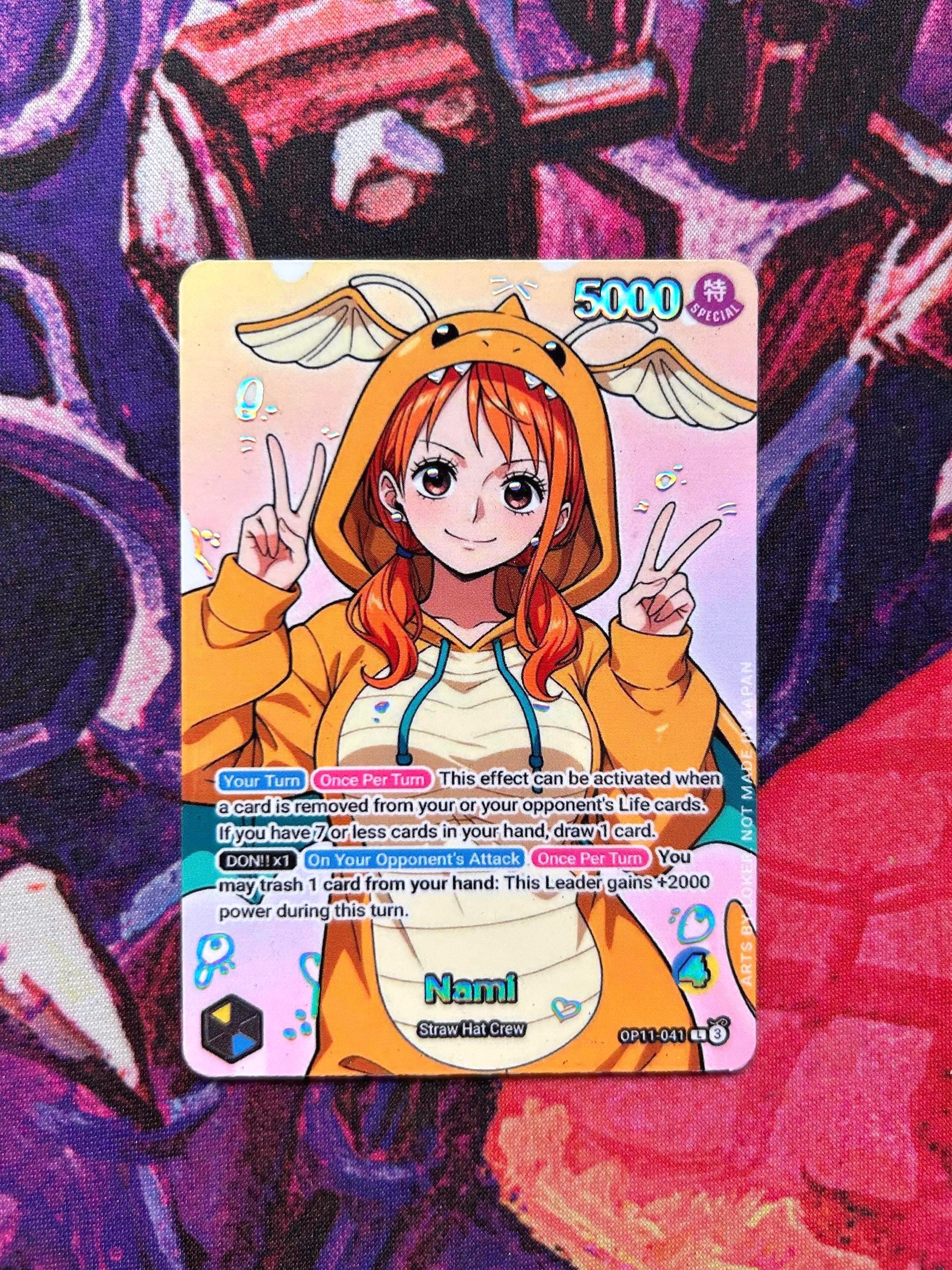 OP11 Nami - One Piece TCG Custom Alt Art Leader *foil