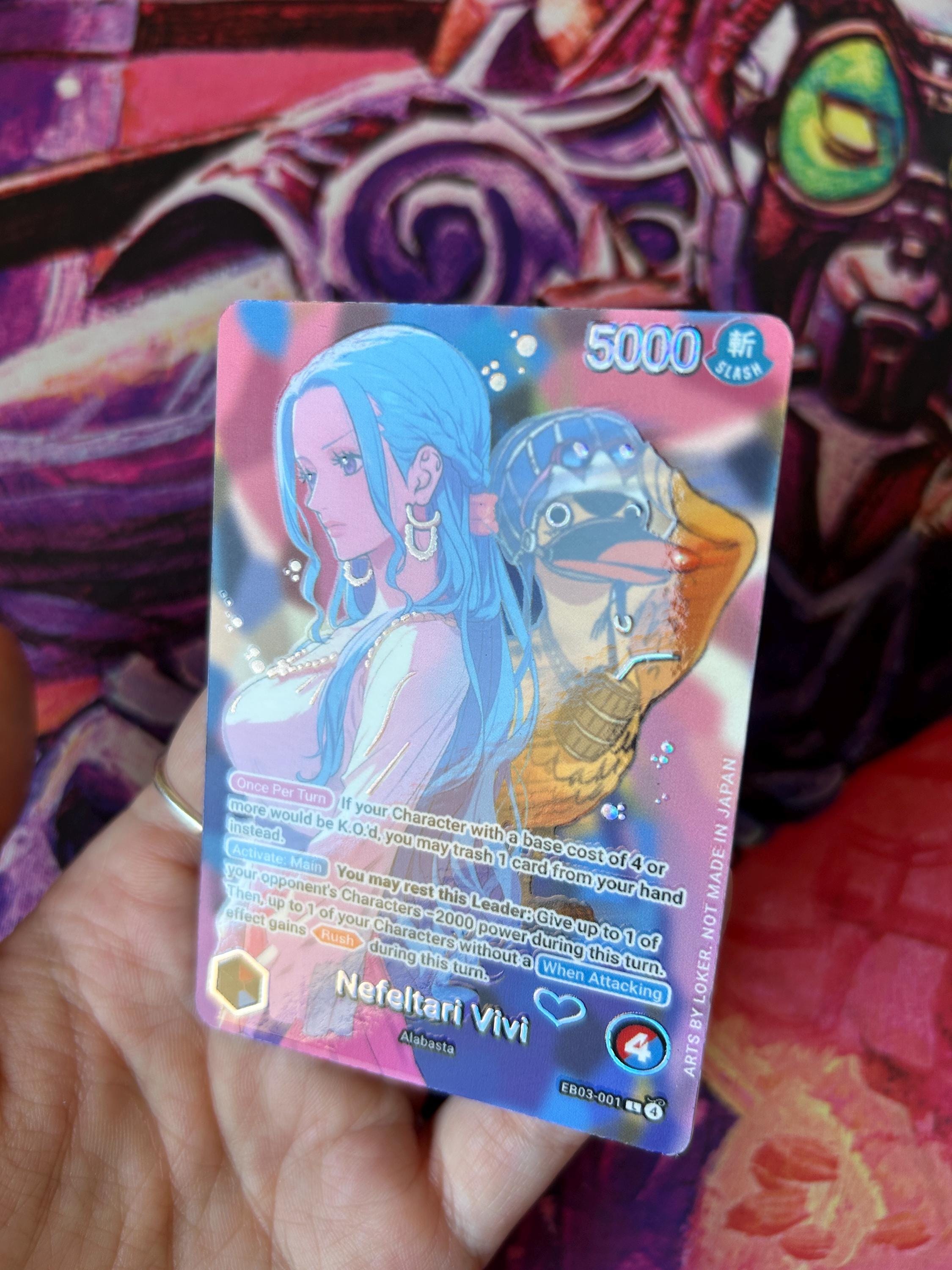 Vivi and Karoo - One Piece TCG Custom Alt Art Leader *foil