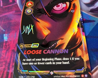 Jinx - Riftbound TCG Custom Alt Art Legend Card *foil* & *emboss