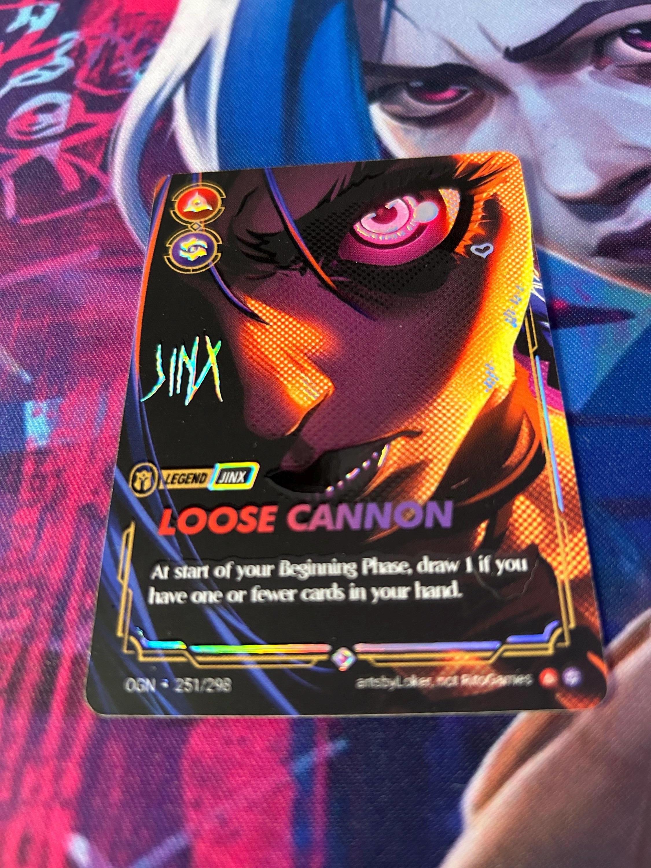 Jinx - Riftbound TCG Custom Alt Art Legend Card *foil* & *emboss
