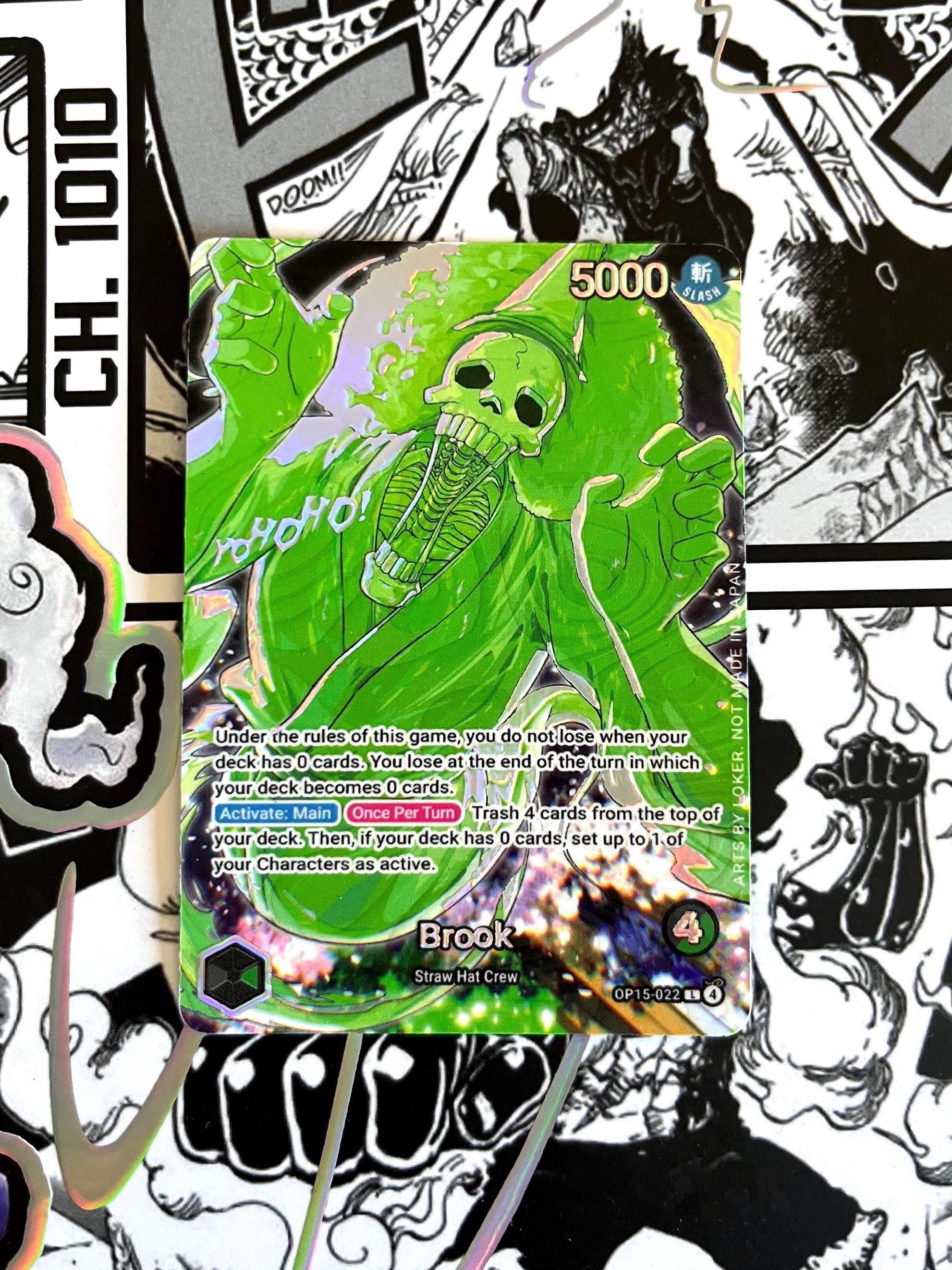 Brook - One Piece TCG Custom Alt Art Leader *foil* & *emboss* - Etsy