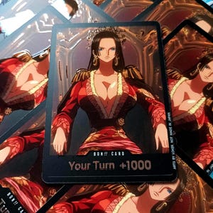 10 cartas DON!! de oro rosa ~ Boa Hancock - Cartas personalizadas DON!! de One Piece TCG *Metalizadas* y *Relieve*
