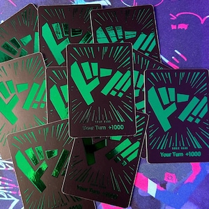 10x DON vert !! -One Piece TCG Custom DON !! Cartes *feuille* et *gaufrage*