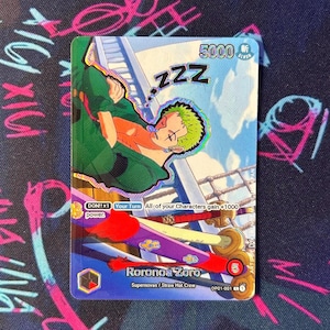 Roronoa Zoro OP01 - One Piece TCG Custom Alt Art Leader *Foil* &  *Emboss*