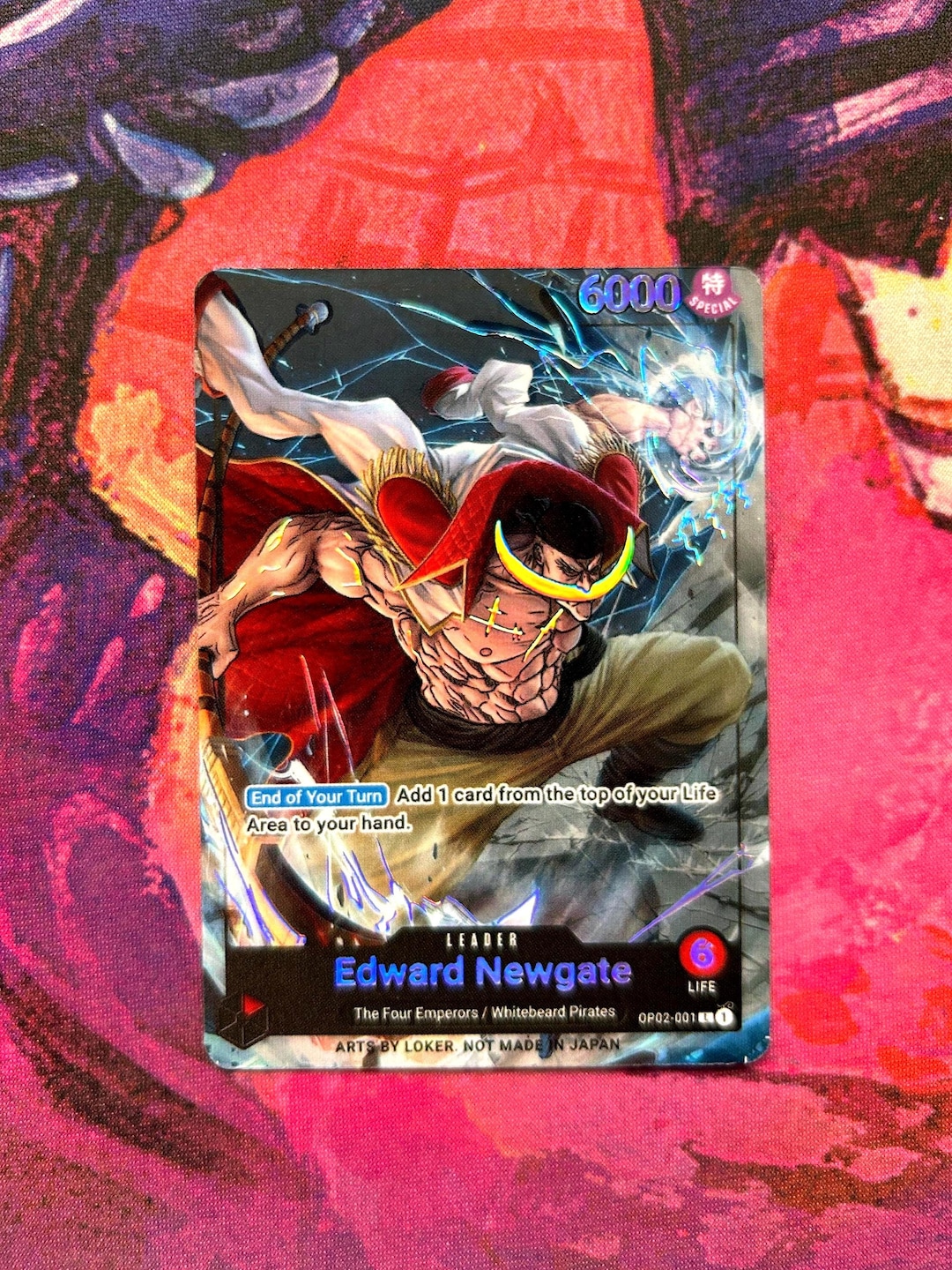edward newgate one piece card game Edward.Newgate- OP08-043 - Two Legends The Four Emperors Whitebeard Pirates Attribute Card Edward Newgate Saikyo Jump