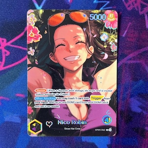 Nico Robin 2 - Leader artistique personnalisé One Piece TCG *Foile* et *gaufrage*