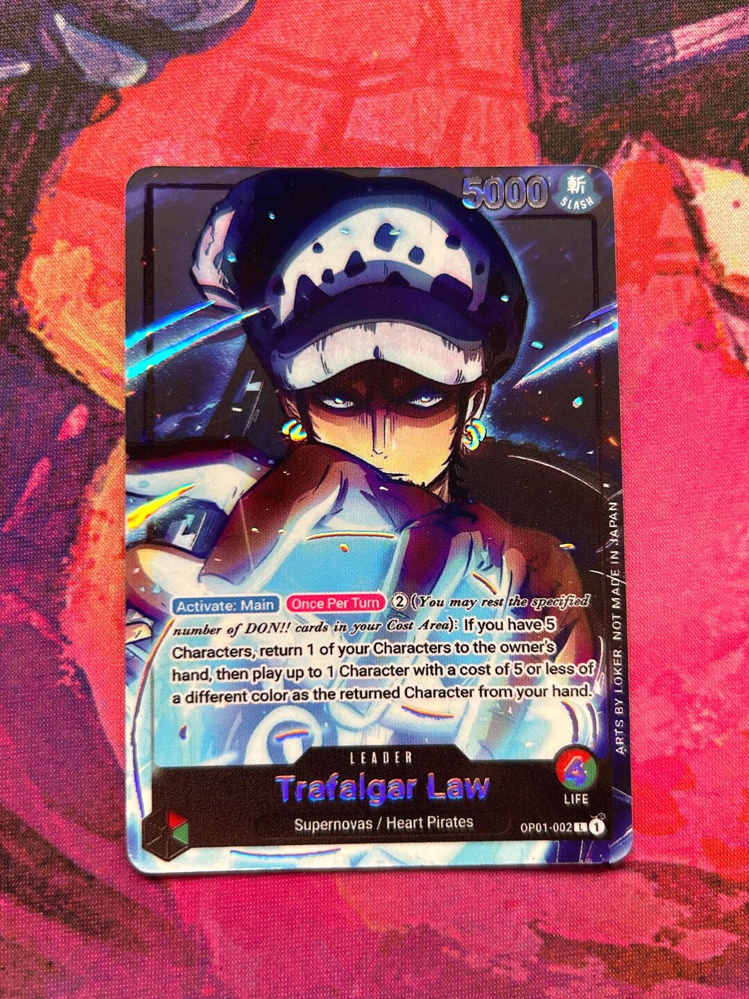 RG Law (OP01) - One Piece TCG Custom Alt Art Leader *foil