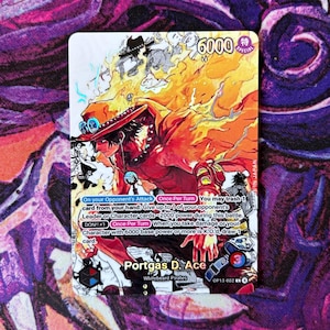 OP13 Ace - Líder de arte alternativo personalizado de One Piece TCG *Foil* y *Emboss*